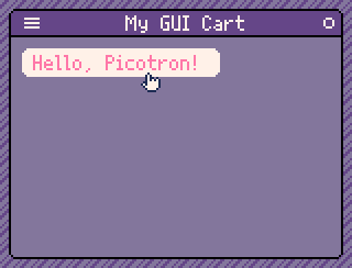 A simple Picotron GUI cart